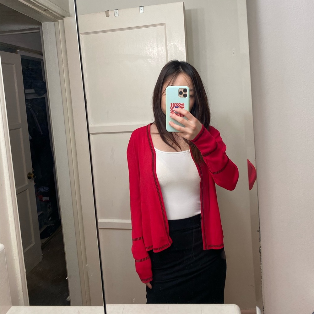 Vintage red cardigan